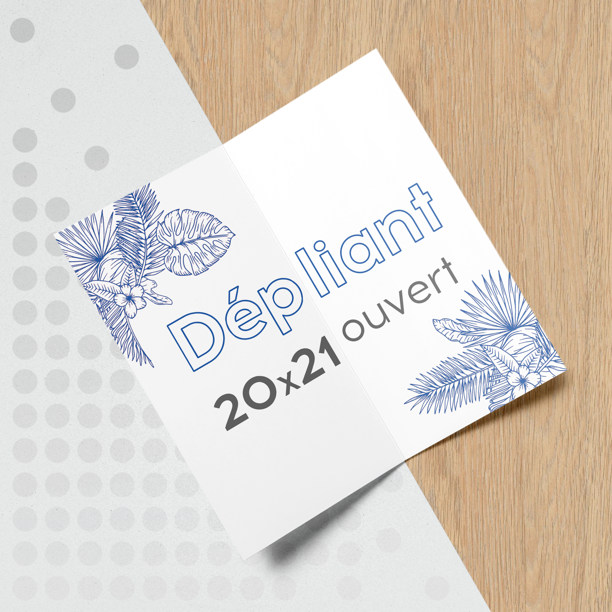 Dépliant 20 x 21 cm ouvert Colorset